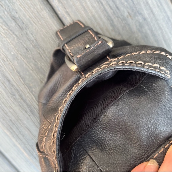 Fossil vintage black leather handbag - Picture 7 of 11